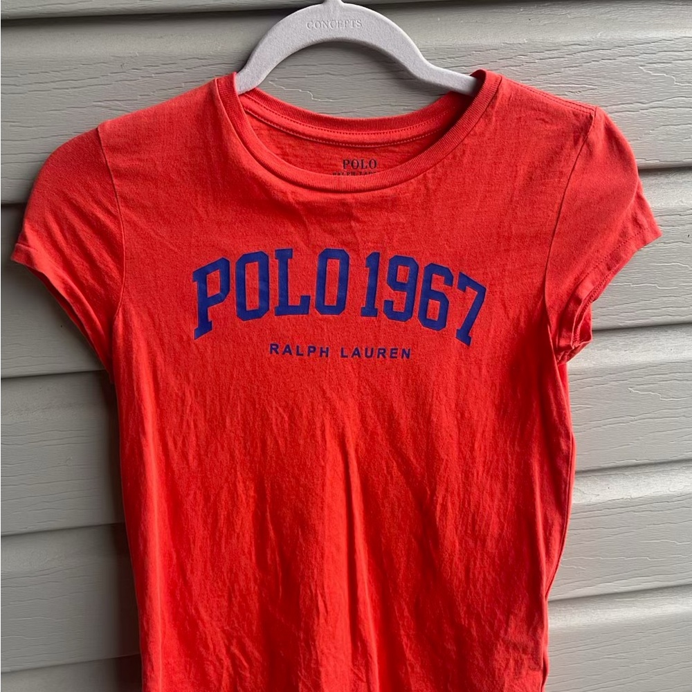 POLO RALPH LAUREN RED BLOUSE